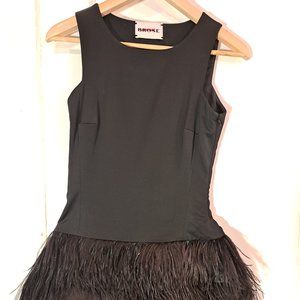 Ostrich Feather Cocktail Dress